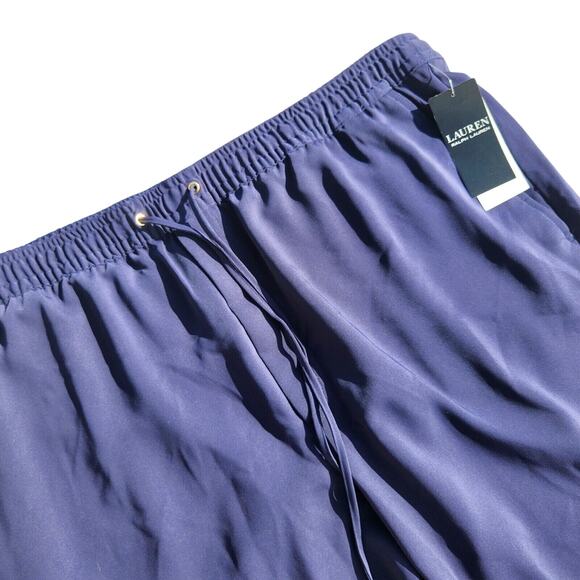 Lauren Ralph Lauren Women Navy Knit Drawstring Athletics Joggers Plus Size 18 - Picture 2 of 4